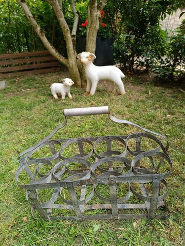 Panier bouteilles vintage - panier,