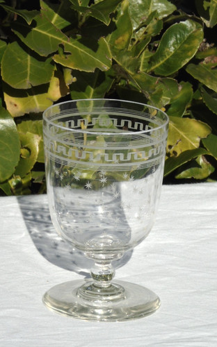 Verre eau cristal gravé - verre,