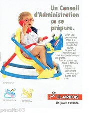 PUBLICITE ADVERTISING 046  1988  Clairbois jeux jouets  baby bascule