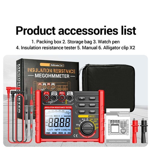 Ohmmètre numérique mh15 pour - ohmmètre,