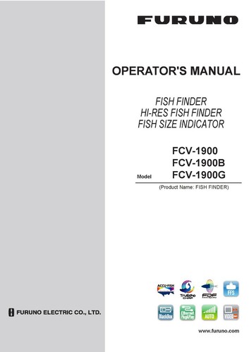 Furuno fish finder fcv 1900 - fish, fcv-1900