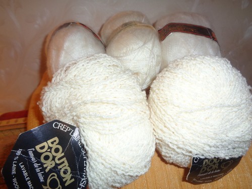 Pelotes laines bouton 3 - laines, d'or/3