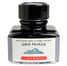 [13008T] Herbin Encre traditionnelle à stylo en flacon "D" 30ml Gris nuage