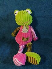 Doudou peluche grenouille vert et rose Histoire d'ours    Etat neuf