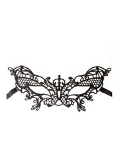 Masque souple dentelle noire -