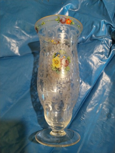 Vase verre grave - vase,