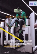 CP POSTCARD CARTE POSTALE METRO BUS RATP GRENOUILLE CRAPAUD RESQUILLE TOURNIQUET
