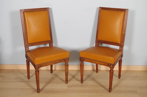 Paire chaises louis - de,
