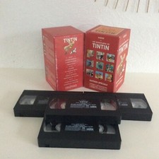 27⚜ Coffret 4 Cassettes Vidéo K7 Les Aventures De Tintin Hergé Édition Spéciale