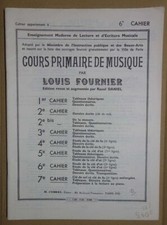 Cours primaire de musique - cahier 6 - Fournier - Ed. Combre -