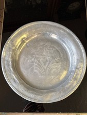 Ancien plat Mariage Etain