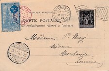 Carte Sage Drapeau Paris Exposition + Vignette Village Suisse Brief Cover
