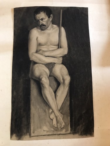 étude masculin du 19 - nu,