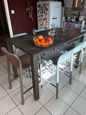 Ensemble table haute et 6 tabourets assortis en excellent état