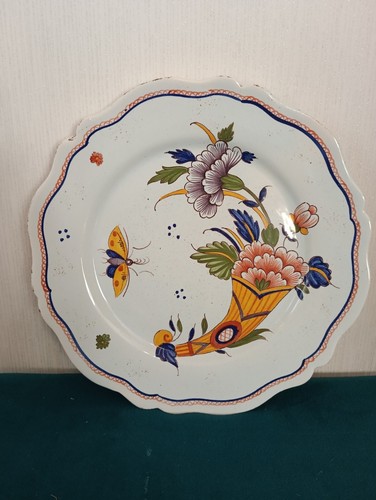 Rouen assiette faïence - assiette,