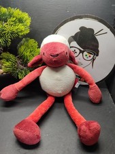Doudou mouton blanc rouge