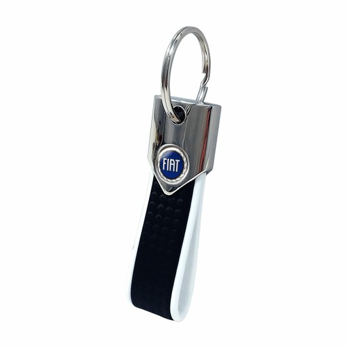 Porte clés fiat carbone - porte-clés,