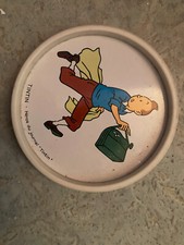 Ancien couvercle dessous de verre Tonimalt TINTIN BD  Vintage 70