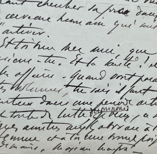 Très belle lettre peintre - du,