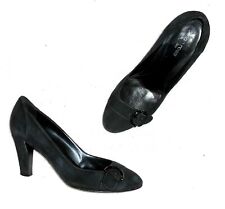 SERGIO ROSSI escarpins  cuir daim noir P 37 ½  TBE