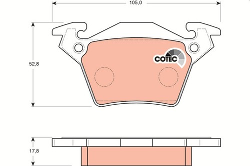 Trw gdb1408 kit plaquettes - kit, de