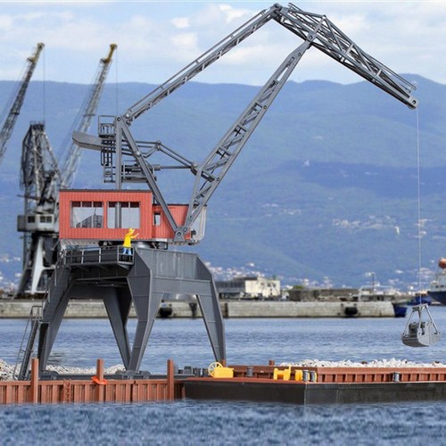 Grue port pour chargement - grue, de