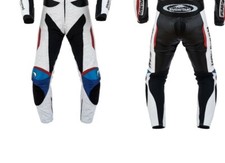 BMW Homme Pantalon en Cuir de Moto Courses MOTOGP Vestes de Motard en Cuir CE