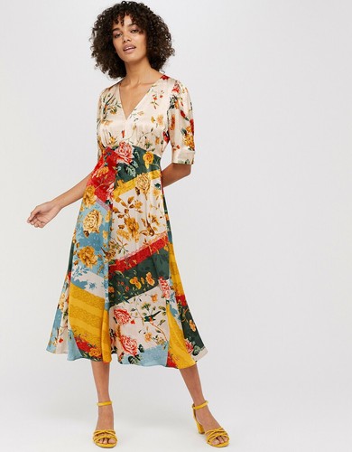 Robe longue satin monsoon - robe, mi-longue