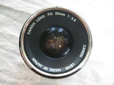 Canon 35 mm f 3,5 FD : monture à baïonnette Canon FD . Chrome nose !