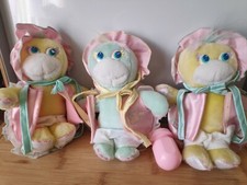 Lot de 3 peluches Tottles avec leurs couffins couches vintage Mattel 1988