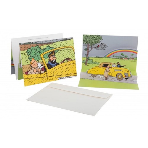 Carte postale pop tintin - carte, pop-up