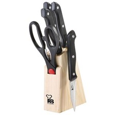 RENBERG BONN - Ensemble de 6 pièces en acier inoxydable noir - comprend 4 cou...