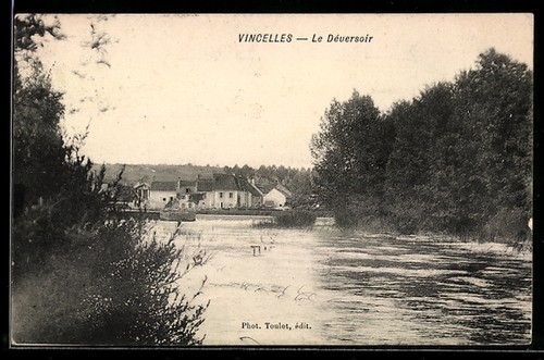 Cpa vincelles déversoir - cpa,