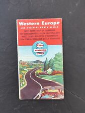 ESSO TOURING SERVICE CARTE ROUTIERE  WESTERN EUROPE DEUTSCHLAND 1960 TBE