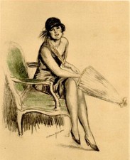 Femme assise jambes croisées | Williams Ablett | Très bon état