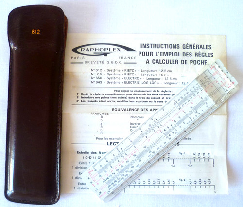 Ancienne règle calcul de - À,