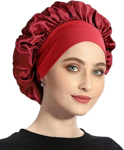 Bonnet satin cheveux - satin, nuit