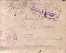  GUERRE 14-18 - LETTRE FM AVEC TEXTE - DIVERS CACHETS DU 6e BATAILLON -13-5-1917