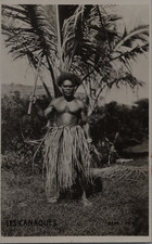 Zoo humain, le guerrier canaque, massue, Nouvelle-Calédonie  Carte postale - Zoo