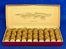 Ancien Vintage 10 Bobines Fil de Soie Zwicky 782 IRISANA N° 100/3-30 m Beige