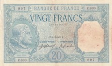 20 Francs - Bayard - 02-11-1916 - Série Z.830