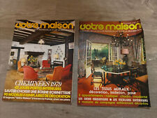 Lot 2 Magazine Votre Maison Annee 1978 79 Tissus Muraux Cheminée Deco