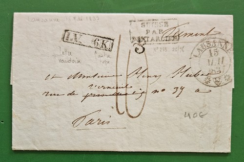 Lettre suisse lausanne - ,