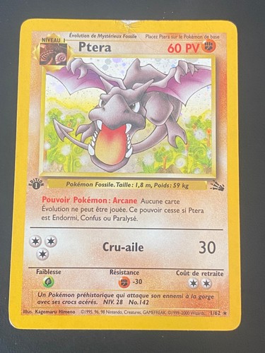 Carte pokemon ptera - pokemon, 1/62