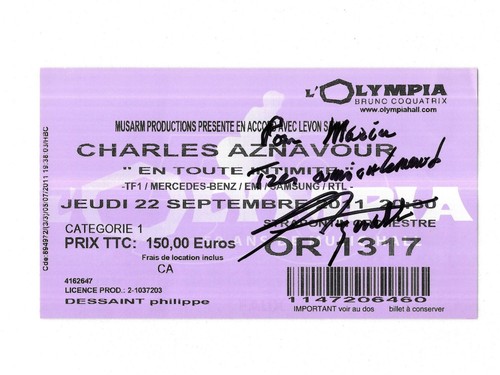 Rare ticket billet concert - rare,