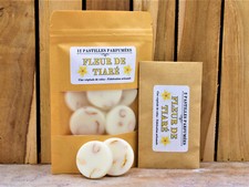 FLEUR DE TIARÉ - Pastilles parfumées - Sachet de 12 - Fondants cire végetale.