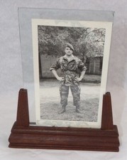 Photo soldat parachutiste tenue TAP camouflée 47/53 avec support armée française