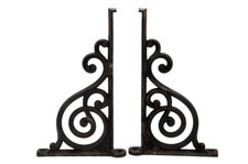 Anciennes équerres porte étagères vintage fonte de fer n°24 marque CAMION FRERES