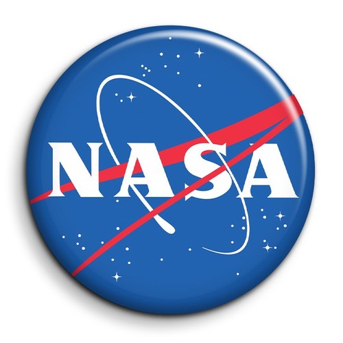 Nasa badge 38mm button - 38mm, pin
