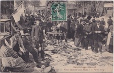 Carte postale ancienne – Saint-Ouen – Marché aux Puces – Scène animée – Éditeur